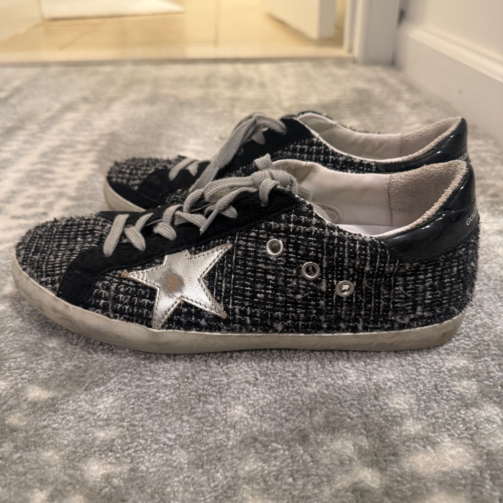 Golden Goose Tweed Low Top Sneakers